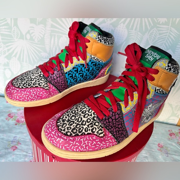 Chemical Baby High Top Limited Edition Sneakers Released in 2022 colorful Size 7 - Picture 1 of 13